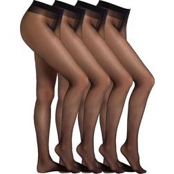 Camano Women's Online Everyday Tights DEN 4p, Black