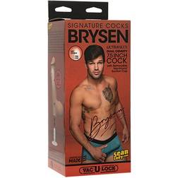 Doc Johnson Signature Cocks Brysen 7.5" Ultraskyn Cock with Removable Vac-U-Lock Suction Cup, Vanilla