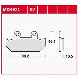 TRW Lucas Sinterbelag MCB624SV