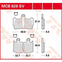 TRW Sinter Street MCB828SV Juego De Pastillas De Freno