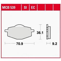 TRW Bremsbeläge Organic Scooter -125
