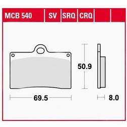TRW Bremsbelag Sinter Mcb 540 Sv