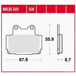 TRW Bremsbelag Sinter Mcb 541 Sh