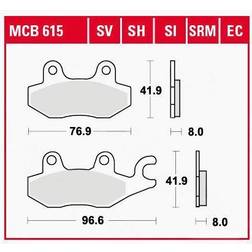 TRW Bremsbeläge Organic Scooter -125 MCB615EC