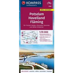 KOMPASS Fahrradkarte 3360 Potsdam, Havelland, Fläming 1:70.000