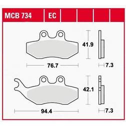 TRW Lucas Bremsbeläge organisch MCB734