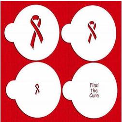 Find The Cure Stencils Beige/Semi-Transparent Cake Decoration