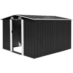 vidaXL Shed 101.2"x117.3"x70.1" Metal Anthracite Black (Building Area )