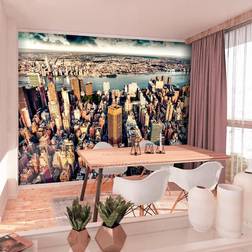 Artgeist Papel Pintado 3d Bird's Eye View Of New York (250x175 Cm)