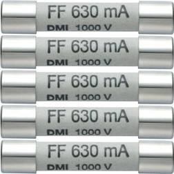 Testo 0590 0006 Lot de 5 Fusibles De Rechange 630 mA/1000 V