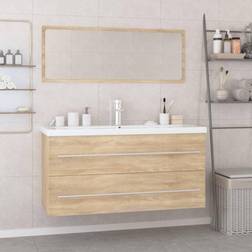 vidaXL Bathroom Set Engineered Sink