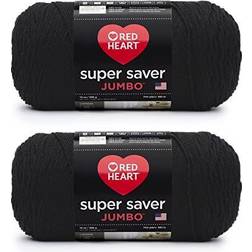 Red Heart Super Saver Yarn-Black Multipack Of 2