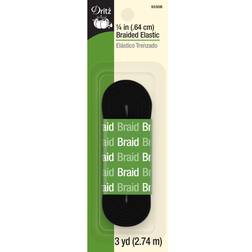 Dritz Braided Elastic 1/4 X3yd-Black