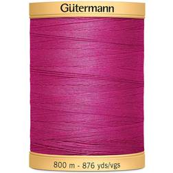 Gutermann 800 m Natural Cotton Flower Thread-Fuchsia