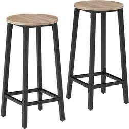 tectake Corby Industrielt Lyst træ Barstol 66cm 2stk