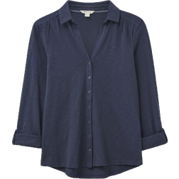 White Stuff Annie Jersey Shirt Blouse - French Navy