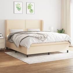 vidaXL mit Matratze 160x200 cm Creme Boxspringbett