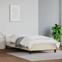 vidaXL Estructura De Cama Con Cabecero Crema 100x200 cm