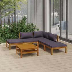 vidaXL 6-tlg. Massivholz Lounge-Set