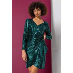 Sparkle Embellished Wrap Dress