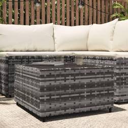 vidaXL havebord 50x50x30 firkantet polyrattan