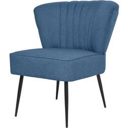 vidaXL Sillón Cóctel Tela Azul Silla de Cocina