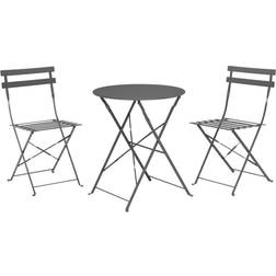 ProGarden Bistro 3 pcs Anthracite Foncé Mat Ensemble de Bistrot