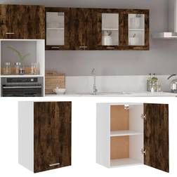 vidaXL Pensile Rovere Fumo 39.5 x 31 x 60 cm Legno Multistrato Marrone Mobile a Parete