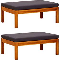 vidaXL Repose-pieds de Jardin 2 pcs Bois d'Acacia Massif Table Basse