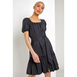 Dusk Puff Sleeve Tiered Square Neck Dress