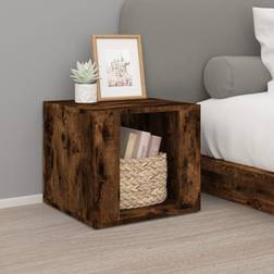 vidaXL Smoked Oak 41 x 40 x 36 cm Bedside Table