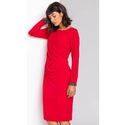 Roman Sparkle Embellished Ruched Dress