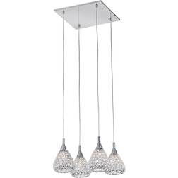 Impex Lighting Simone Chrome Pendant Lamp