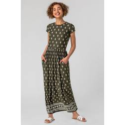 Roman Paisley Border Print Maxi Dress