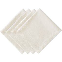 DII Cream Sugar Linen Cloth Napkin White, Multicolor (50.8x50.8)