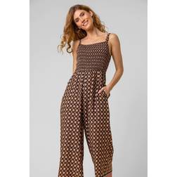 Roman Contrast Geo Print Belted Jumpsuit