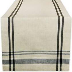 DII 72" French Stripe Bordduk Brun, Grå, Svart, Hvit (182.88x35.56cm)