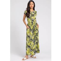 Roman Tropical Print Jersey Maxi Dress