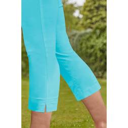 Roman Cropped Stretch Trouser - Turquoise