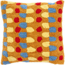 Villa Collection bomuld Komplet pyntepude Blå, Brun, Gul, Rød (45x45cm)