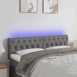 vidaXL LED mörkgrå Sänggavel