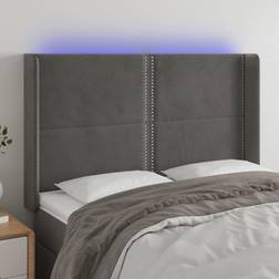 vidaXL LED mörkgrå Sänggavel