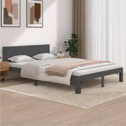 vidaXL Estructura De Cama Madera De Pino Gris 140x200 cm