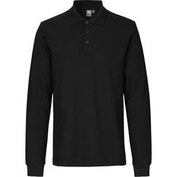 ID Langermet Polo T-skjorte mit Stretch - Hvit