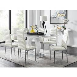 Furniturebox Giovani Dining Set 90x160cm 7pcs