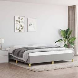 vidaXL Bedframe Stof Lichtgrijs 200x200 cm