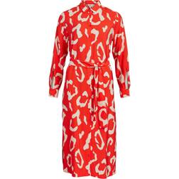 Object Jacira Tilda Shirt Dress - Dark Orange