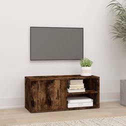 vidaXL Madera Contrachapada Roble Ahumado 80x31.5x36 cm Mueble de TV