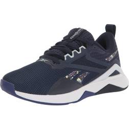 Reebok Nanoflex Tr 2.0 Cross Trainer för kvinnor, Navy Bold Purple Seaside Gray Vector