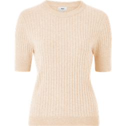 Object Rib Strikket Top Beige